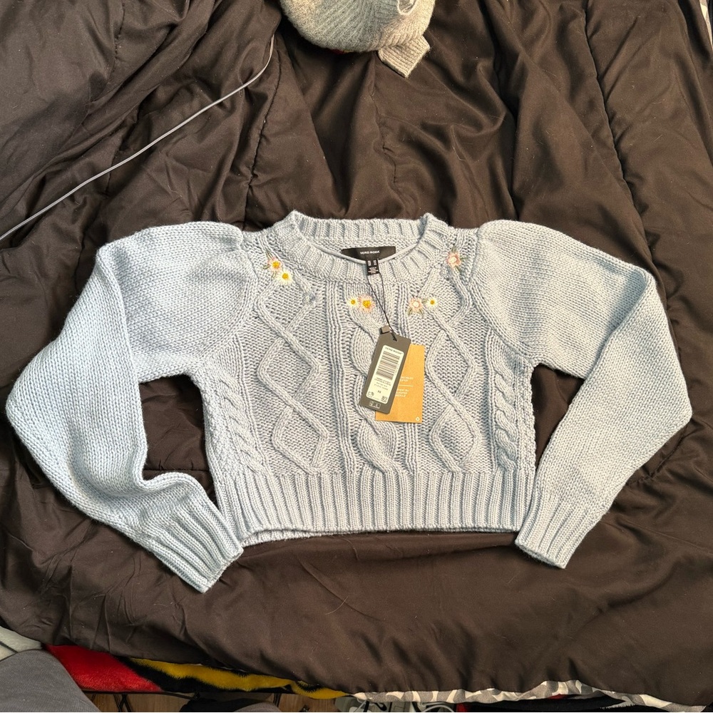 Cropped Blue Sweater